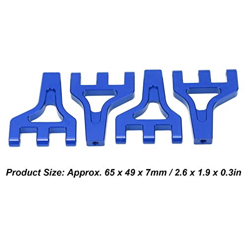 Image of RC Front Rear Upper Swing Arms 4Pcs, Aluminum Alloy Swing Arm Replacement Compatible with 1 /6 Shredder REDCAT RC Car Sportinggoods Model Car Accessories(Dark Blue)