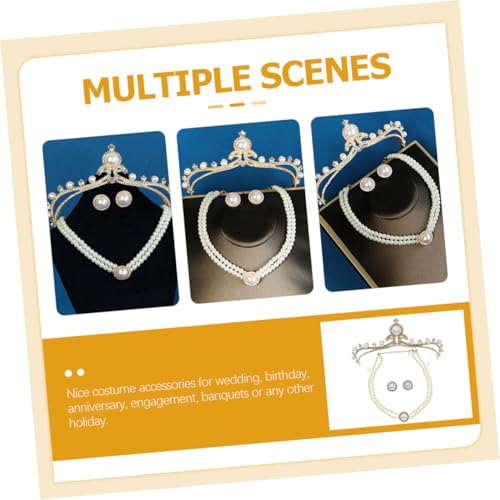 Conjunto de collar, pendientes y tiara para regalo de mujer 4
