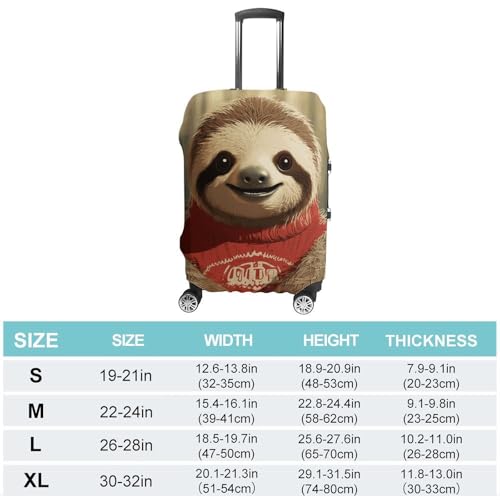 Cartoon Sloth Luggage Cover, Washable Elastic Suitcase Cover Protector Fit 18-32 Inch Luggage2