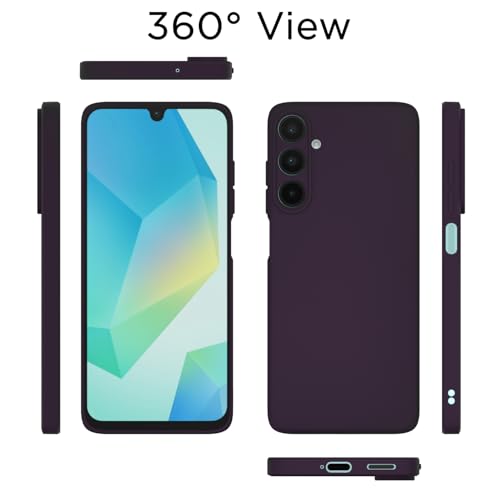 Image of Amazon Basics Back Cover for Samsung Galaxy M17 5G / A17 5G / F17 5G | Camera Protection Shockproof Soft Matte Silicone Bumper Case (Purple)