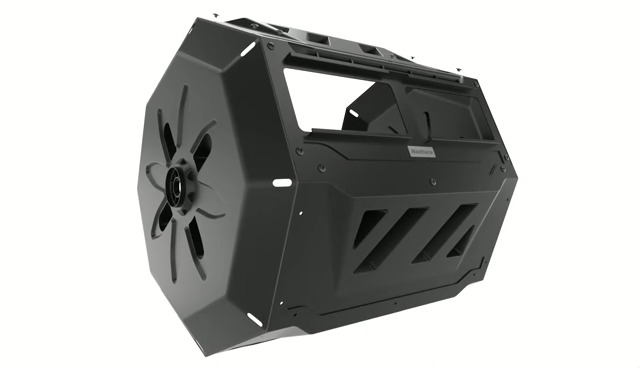 Compost Tumbler Bin Composter Dual Chamber 43 Gallon (Bundled with Pearson's Gardening Gloves)