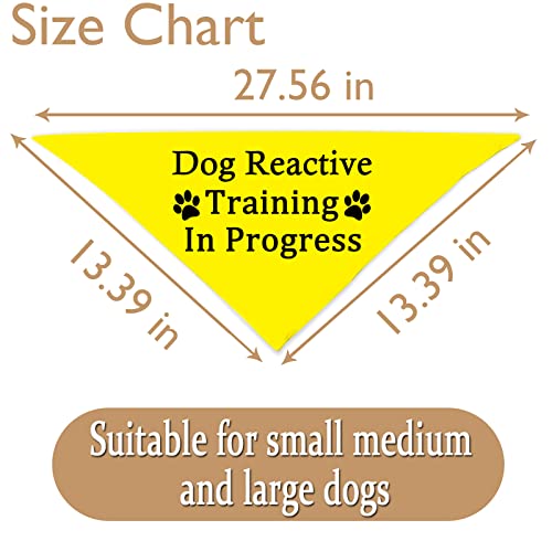 1 Piece Dog Reactive Training In Progress/Dog Reactive Dog Bandana Reactive Dog Gift (Reactive Training In D) - Image 3