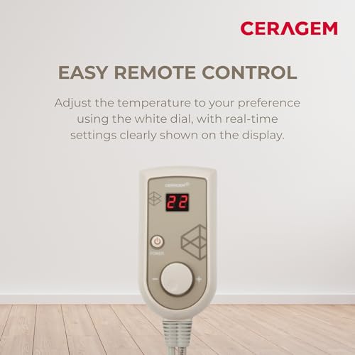 Image of CERAGEM Ceramix S1 Ceratonic Mat | Radiant Far Infrared Heat Therapy Mat for Improved Sleep, Circulation, and Pain Relief | Made with Healthful Loess and Serpentine Jade