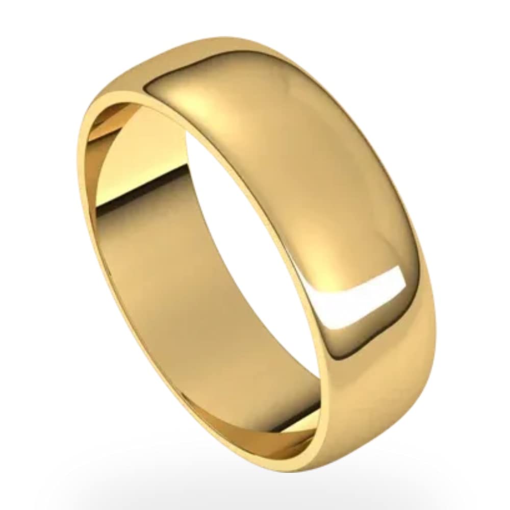 EWB Signature Jewelry6mm Solid Gold Wedding Bands for Women or Men, 10k or 14k Gold Rings, Comfort Fit Womens and Mens Wedding Ring - Premium Collection from EWB