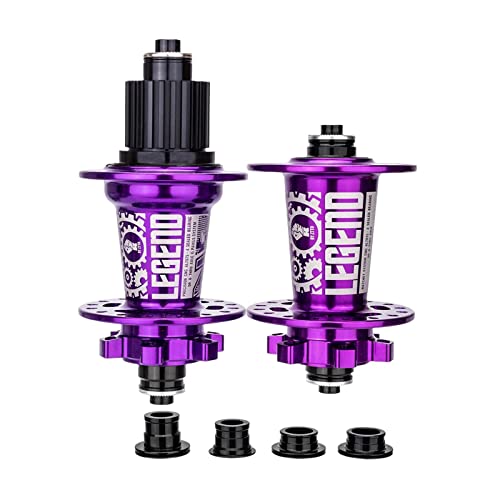 Amagogo Bujes de Freno de Disco de Bicicleta Ligeros 8/9/10/11/12/13 velocidades Accesorios de Ciclismo Adaptador Qr rodamiento Sellado 32 Agujeros Piezas de, Púrpura EM Cover