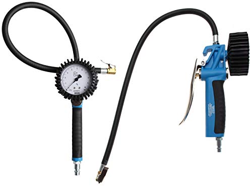 BGS 55410 | Druckluft-Reifenfüllpistole | geeicht | 0 - 10 bar | Reifenfüllmessgerät | Reifendruckmesser | Reifenfüller | Reifendruckprüfer