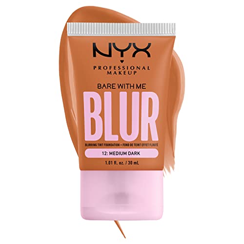 NYX PROFESSIONAL MAKEUP Bare With Me Blur Skin Tint Foundation Make Up with Matcha, Glycerin & Niacinamide - Medium Dark - image 7