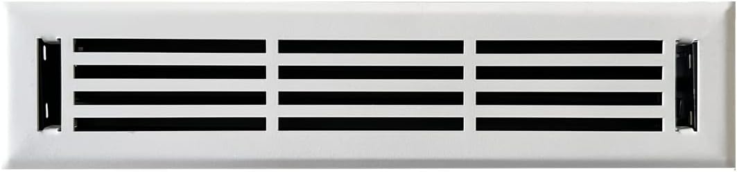 Empire Register Co Lüftungsabdeckung – 10,2x25,4 Cm, Weiß, Mit Metalldämpfer Für Wand/Decke