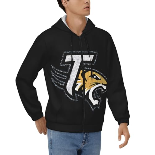Towson University Men Hoodie Zip Up Hoodies Hooded Zippered Cardigan Long Sleeve Sweatshirt Pullover2
