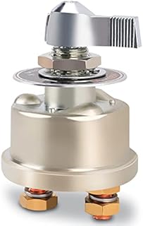 12-48V Master Battery Disconnect Switch, High Current 200A Battery Power Cutoff Isolator Killer Switch with Face Plate for Car Vehicle RV Truck Boat Marine Outboards ATV On/Off Battery Isolator Switch