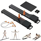 MERACH 腹筋ローラー 多機能トレーニングボード ピラティスボード 取り外し可能 回数/時間計測可能 デジタル表示パネル ストレッチバンド 膝マット付き ダイエット 腹筋 筋トレ 器具 グッズ ピラティス マシン アブローラー マシン ふっきんろーらー