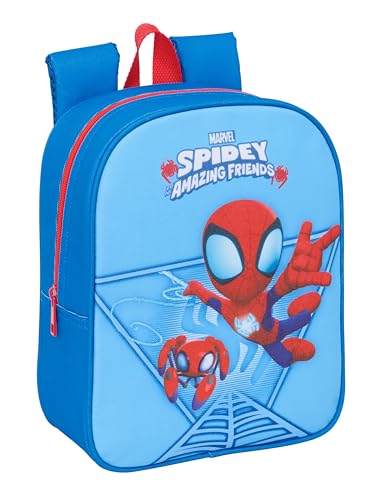 SPIDEY - Mochila Infantil, Mochila Niño, Mochila Escolar, Adaptable a Carro, Ideal para Guardería, Cómoda y Versátil, Calidad y Resistencia, 22x10x27 cm