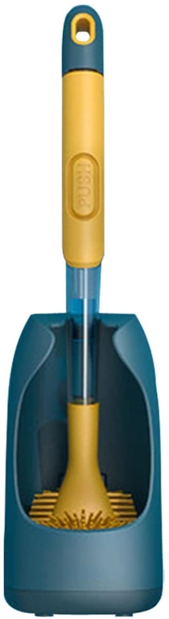 Brosse de toilette en silicone bleu accessoires de nettoyage cuvette WC au sol