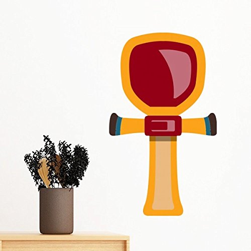 Sticker mural Egypte sceptre abstrait rouge bleu 80cm - 2