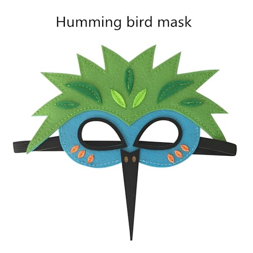 Kids Bird Wings Costume For Age 3~8 Years,Bird Owl And Peacock Masque Owl Dress Up,Boys Girls Felt Eye Masque And Wings Set,Halloween Colorful Fancy Dress
