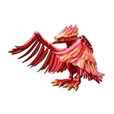 Phoenix Cool 3D Printed Animal Statue -Realistic 3D Phoenix Mobile Joint 6.11 Inch Plastic Desktop Decoration, Adult Desktop Cool Decoration