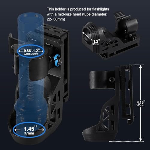 Image of SAOPRKLER Tactical Flashlight 1200 High Lumen Duty Belt Flashlight for Law Enforcement, Premium Police Flashlight with Holster for Duty Belt,led Flashlight Gifts-Sentinel-X1