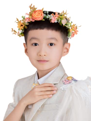Vaiyiyav Bohemian Headband, Artificial Floral Garland, Bridal Wedding Headdress, Flower Girl Flower Crown, Crown Garland, Party Headband Decoration (A9) #TOP3