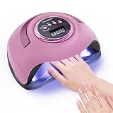 GLOSKIN Lampara Uñas, Lampara Uñas Semipermanentes de 180W, con 36 Cuentas de Lámparas, Sensor Automático y 4 Temporizadores (10/30/60/99s), Lampara UV LED Uñas Profesional de Los Dedos/Dedo Del Pie