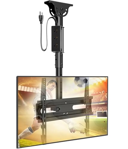 AX WABER Ceiling TV Mount with Power Outlet for 27 - Detailed View