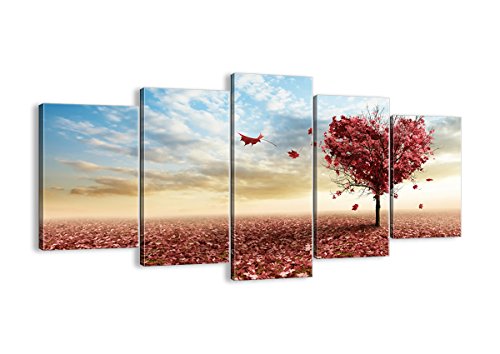 Cuadro sobre Lienzo - 5 Piezas - Impresión en Lienzo - Ancho: 160cm, Altura: 85cm - Foto número 2609 - Listo para Colgar - en un Marco - EA160x85-2609