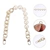 SEWACC Chaîne de Sac à Main pour Femme Chaîne Élégante Perles Blanches Accessoire de Sac à Bandoulière pour Pochette Style Simple et Polyvalent pour Soirée Mariage et Loisirs #3
