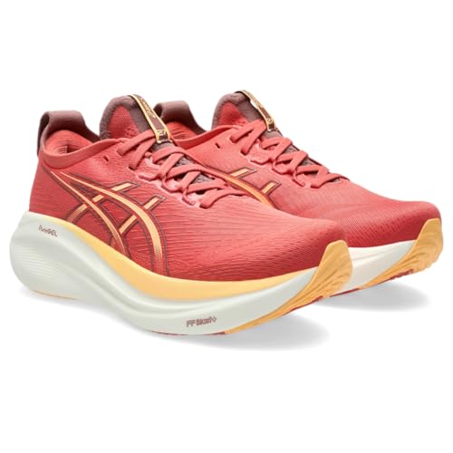 ASICS ASICS Women's Gel-Nimbus 27 Running Shoe, 8.5, Dark Pink Clay/Orange Glow
