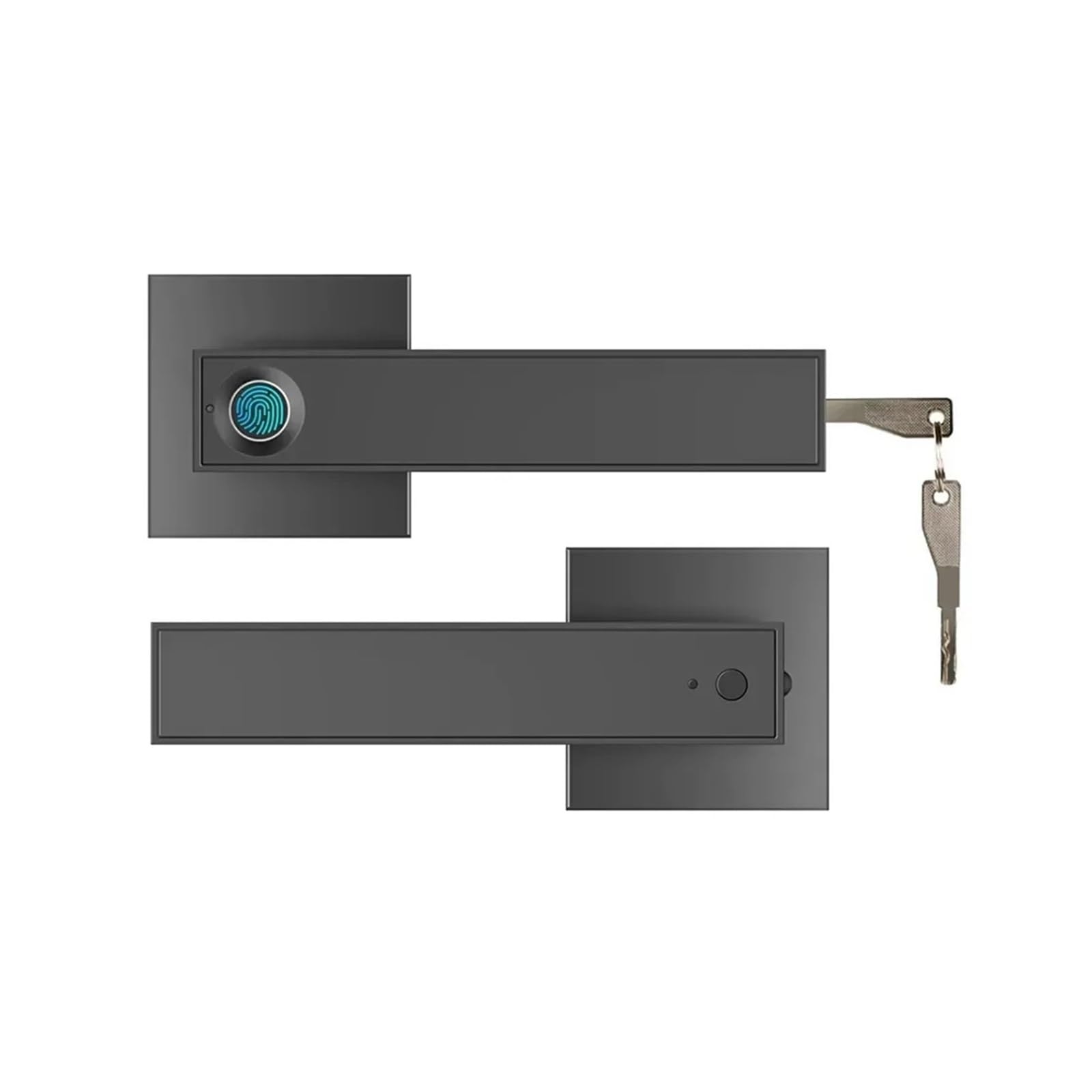 JVDDI Smart Door Handle, Fingerprint Door Lock with Electronic Smart Digital Security Biometric Handle for Bedroom Apartment(Nero)