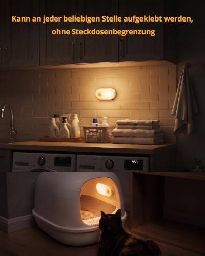 Lyridz Aufladbar Nachtlicht mit Bewegungsmelder 3 Modi: AUTO/ON/OFF, 2 Stk. – Ansicht 6