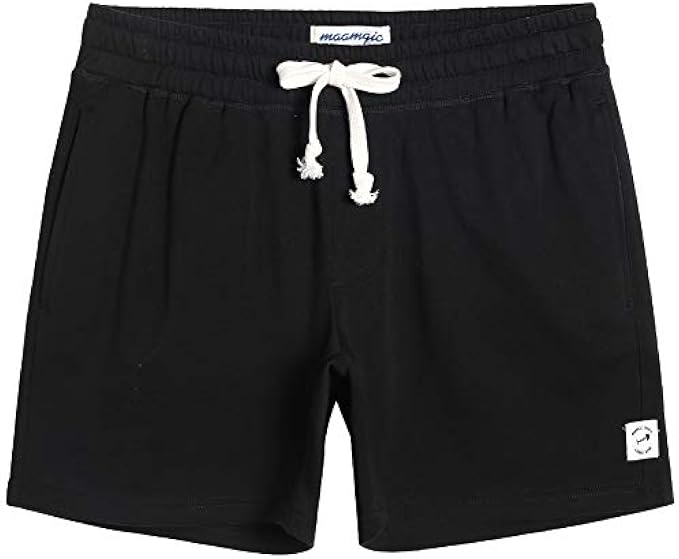maamgic Mens Athletic Gym Shorts 5.5" Elastic Waist Casual Pajama Pocket Jogger Men Workout Short Pants
