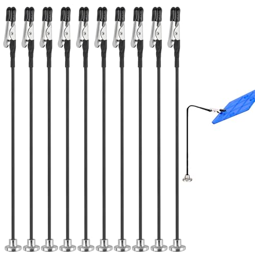 Hayaww 10 pcs Troisieme Main Soudure avec Base Magnétique Bras Magnétiques Toolour Mains Soutien à Souder Bras Flexibles avec Pinces Crocodiles et Base Magnétique Solide Helping Hands Souder Stand (A)