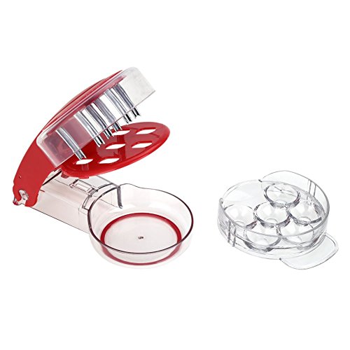 Fdit Cherry Pitter Stoner Seed and Olive Tool Remover Kitchen Gadget Stainless Steel Zigzag Blades Cherry Pitter Cherry Pitter - 6 Cherries