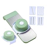 Angoily Gemüseschneider Mehrzweckreibe aus Edelstahl Sicherer Küchenhelfer zum Schneiden und Raspeln Von Gemüse Kraftsparend mit Großem Arbeitsbereich