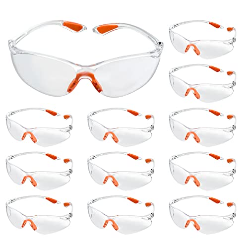 TMBMLPP Clear Safety Glasses, 12 pcs