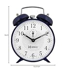 Despertador Mecânico Metal Azul Escuro glide