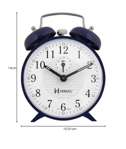 Despertador Mecânico Metal Azul Escuro