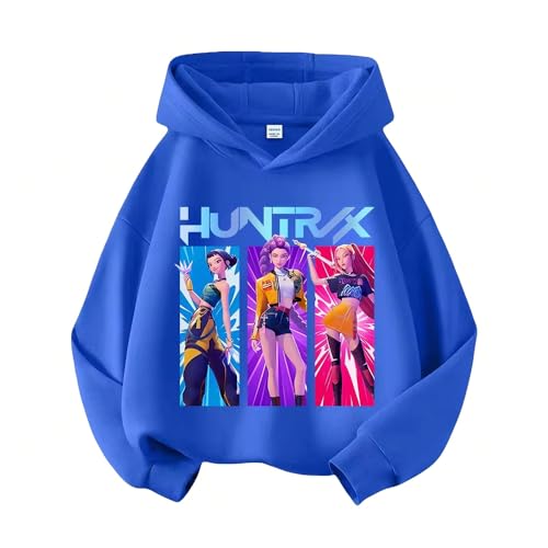 Dinint Pullover Sudadera para Niño y niña Generisch Sudadera con Capucha K-Pop Unisex Niños Manga Larga Sudaderas Anime Estampado Niños Sudaderas de Forro Polar con Capucha 13-14 Años