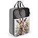 Watercolor Deer Giraffe Shoe Bags for Travel Water-Resistant Shoes Pouch with Handle Fashion Shoe Organizer with Zipper Closure Portable Sneaker Carrier for Men & Women Daily Use