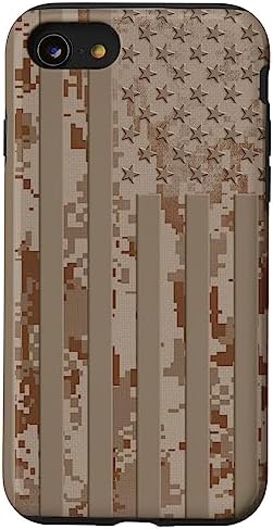 iPhone SE (2020) / 7 / 8 Epic Military Camouflage American Flag Desert Digital Camo Case