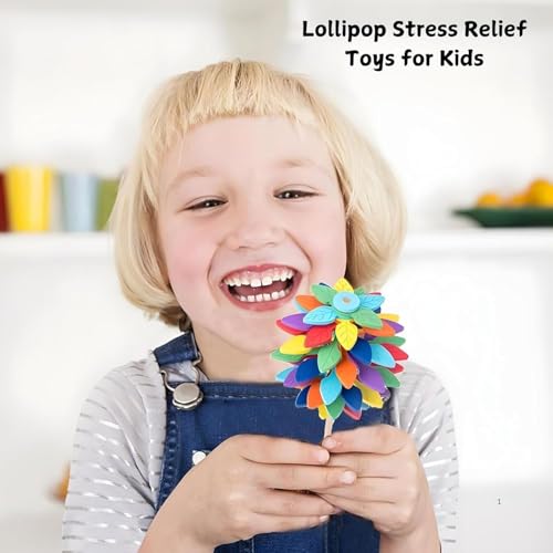 Image of Candy Flower Toy Set | 1Pc Spinner Stress or Anxiety Reliefer Gadget for Kids Boys and Girls Lolipop Hand Fidge Toys Playset | Spiral Candy Flume Rotating & Twisting Item Birthday for Children