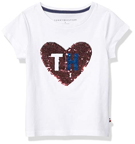 Image of Tommy Hilfiger Girls Sequin Flag Tee (Big Kids)