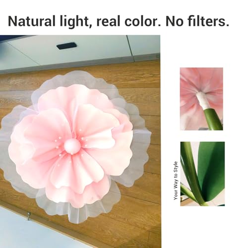ZKALPAA 5.9FT Large Pink Artificial Flowers w/Stand, Assembly Required by ZKALPAA - Used condition - Image 3