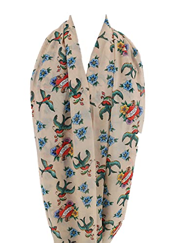 Etwoa's Classic Tatto Infinity Scarf Circle Scarf Loop Scarf2