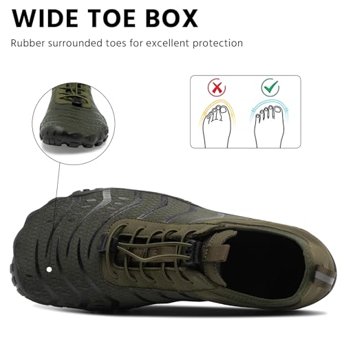 Image of EWUHA Barefoot Shoes Womens Mens Footwear for Walking Hiking with Wide Toe Box,Healthy & Non-Slip,Breathable Barefoot Vitality Water Shoes for Beach Pool Swim Outdoor (Unisex)