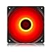 DeepCool RF120 Red Ventola 4 LED Rosso da 120mm Fan Silenziosa per PC Computer Gaming 1300RPM ad Alte Prestazioni 3+4 Pin, 1*Fan RF120 120mm, DP-FLED-RF120-RD