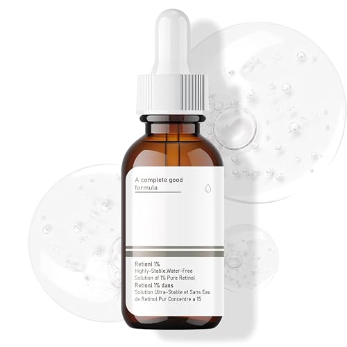 Retinol 1%, Serum Retinol, Serum Facial Mujer, retinol Puro para la Cara, Suero de retinols de Alta Potencia para Signos de Envejecimiento, Reduce Líneas Finas y Signos, 30ml