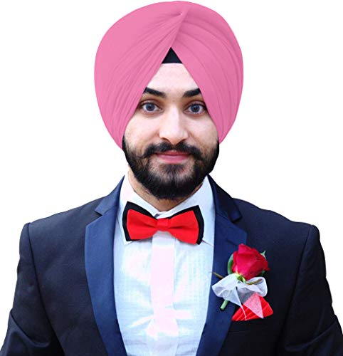 eloria Sikh Turban Cotton Voile Patka Pagri Dastar Fabric Madhurani Turban Dashmesh Pagri Pink