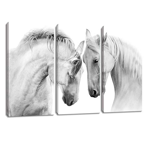 KALAWA Horse Decor Horse Pictures Painting Canvas Wall Art Decor for Bedroom,White Horse