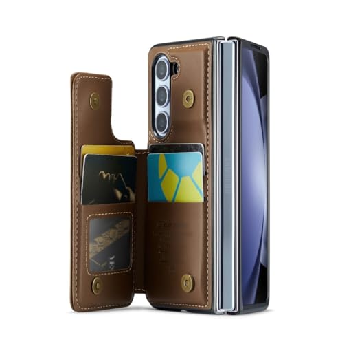 Protégez votre Samsung Z Fold 4 des chutes avec cet étui folio marron antichoc