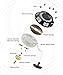 UBOG Pull Start Assembly,Car Accessories Recoil Starter Assembly,Pull Recoil Start Spark Plug,Mini Bike Pull Start,Pull Start Recoil Starter Assembly,Suitable for CT200U CT200U-EX BT200X Mini Bike